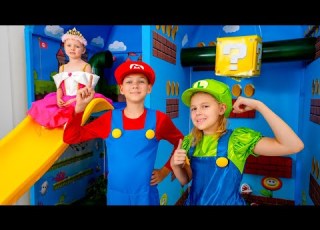  Five Kids Super Mario Bros Rescuing Princess Other Funny Videos