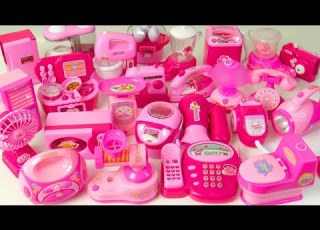  13 57 Minutes Satisfying Unboxing PINK Automatic Home Kitchen Appliance Playset ASMR No Talking