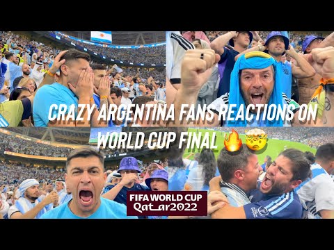 Argentina Fans Reactions At Lusail Stadium During World Cup Final Against France Qatar 2022 Argentina Fans Reactions At Lusail Stadium During World Cup Final Against France Qatar 2022
