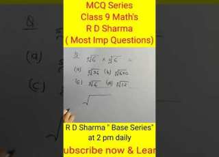 22 R D Sharma Class 9th Maths Chapter 1 MCQ With Solution Term 1 Exam Number System Shorts Class9