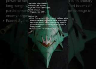 Super Robot Wars SRW Mecha Robot Unit Data Elmeth