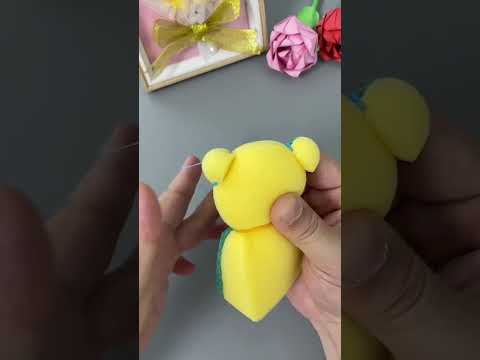 طريقة عمل دبدوب بالاسفنجة Shorts Handmade