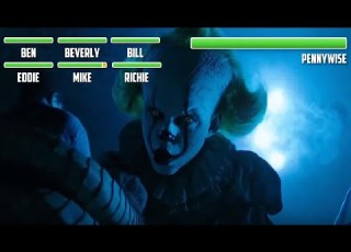 Pennywise Vs The Losers Club WITH HEALTHBARS PART 1 Final Battle HD It Chapter 2