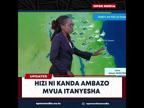 UTABIRI WA HALI YA HEWA KWA SAA 24 ZIJAZO KUTOKA MAMLAKA YA HALI YA HEWA TANZANIA