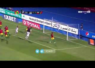 كاس امم افريقيا الجزائر 1 0 غينيا هدف اول الجزائر يوسف بلايلي اسيست بغداد بونجاح هدف رااائع HD