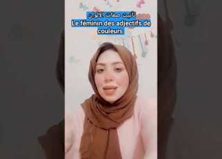 تأنيث صفات الالوان تانية ثانوي لغة فرنسية