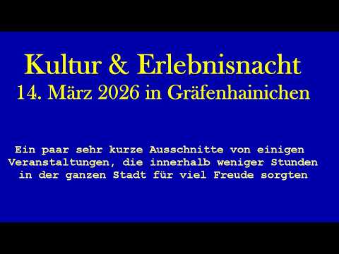 Kultur U Erlebnisnacht 2026 In Gräfenhainichen