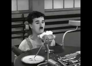  Charlie Chaplin Eating Machine Funny Clip