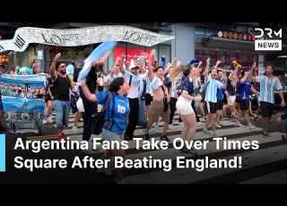  Argentina Fans Celebrate In Times Square After Epic Win Over England FIFA World Cup 2026 AD1Z