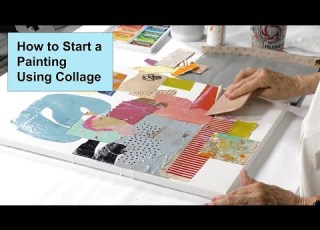  How To Start An Abstract Painting Using Collage Art With Adele