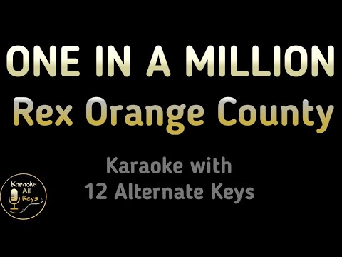 ONE IN A MILLION Karaoke Rex Orange County Instrumental Lower Higher Female Original Key