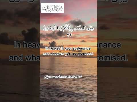 Surah Adh Dhariyat Ayat 22 Shorts Quran Fatihseferagic