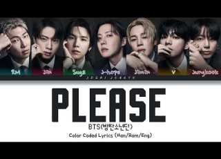 BTS 방탄소년단 Please Lyrics Color Coded Han Rom Eng