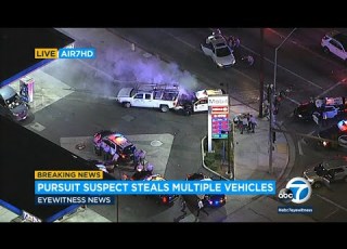 Full Chase Suspect Rams Cars Steals Van And Truck During SoCal Pursuit