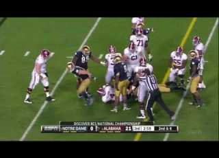  2013 BCS National Championship Game 1 Notre Dame Vs 2 Alabama Highlights