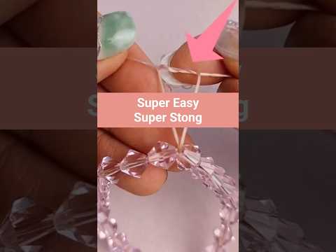 How To Tie An Elastic Bracelet With A Loop DIY At Home Friendship Beaded Jewelry Knots Making A Knot