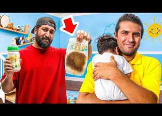  چالش یک روز بچه داری غذا حموم اصلاح مو و خوابوندن بچه آخرش کم آوردیم