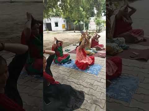 International Yog Day Celebration In Composite School Deewana Kala Mant Mathura 21 June 2022