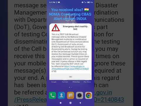 TEST India Emergency Alert Cell Broadcast System July 17 2025 By Government Of India DOT NDMA
