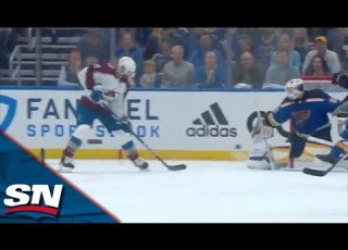 Nazem Kadri Redirects Cale Makar Blast From The Point To Score