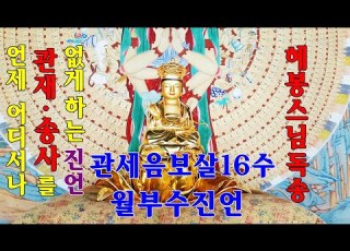 항상 관재 송사를 없게 하는 진언 관세음보살 16수 월부수진언 鉞斧手眞言 혜봉스님독송 010 4667 4557법등심