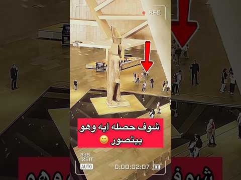 شوف حصله أيه وهو بيتصور قدام تمثال رمسيس الثاني في المتحف المصري شوف حصله أيه وهو بيتصور قدام تمثال رمسيس الثاني في المتحف المصري