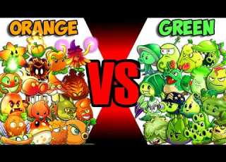 Team ORANGE Vs GREEN Battlez Who Will Win PvZ 2 Team Plant Vs Team Plant