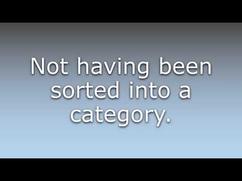 What Does Uncategorized Mean