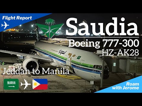 SAUDIA BOEING 777 300 SAUDIA AIRLINES Jeddah To Manila SV 870 HZ AK28 Economy Class