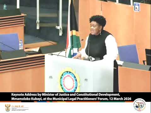 Keynote Address By Minister Kubayi At The Municipal Legal Practitioners Forum 11 Mar 2026