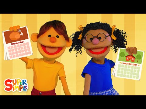 The Months Chant With The Super Simple Puppets Learn The Months Super Simple Songs