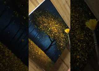 Golden Tree Easy Acrylic Painting For Beginners Art Easyart Shorts