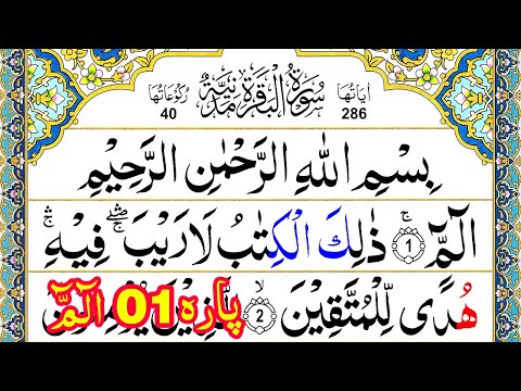 Para 01 Full Pani Patti Tilawat Juz 01 Complete Alif Laam Meem Juzz 01 Pehla Para Full