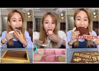  ASMR Chocolate Lava Cake Cheesecake Cream Roll Kwai Dessert ASMR Mukbang
