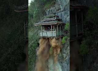 House Falls Down Mountain After A Hundred Years On Hill