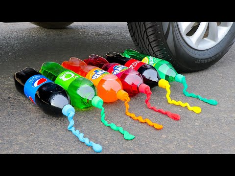 Aplastando Cosas Crujientes Y Suaves Coca Cola Sprite Fanta Mirinda Con Globos VS Rueda De Coche Aplastando Cosas Crujientes Y Suaves Coca Cola Sprite Fanta Mirinda Con Globos VS Rueda De Coche