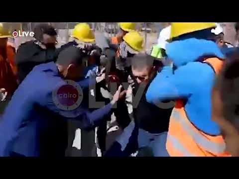 الحقوني المشهد الكامل لسقوط الإعلامي عمرو الليثي خلال تصويره إحدى حلقات برنامجه