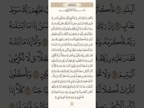 سورة الفجر تلاوة الشيخ سعود آل جمعة