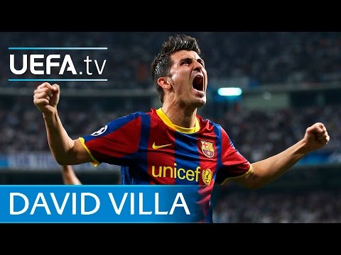 David Villa Goal For Barcelona V Manchester United
