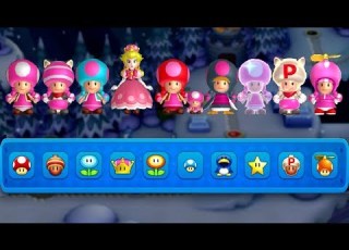  New Super Mario Bros U Deluxe All Toadette Power Ups