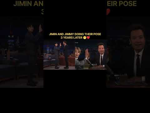 Jimin And Jimmy Doing Their Pose 3 Years Later Jimin Jimmyfallon Youtubeshorts