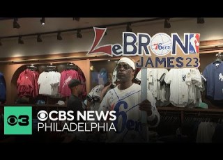 Sixers Fans Line Up At Mitchell Ness In Center City To Get LeBron James Merch