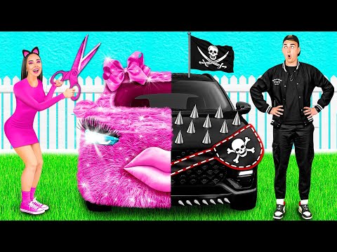 بينك كار مقابل بلاك كار تشالينج التحدي المجنون BaRaDa Challenge