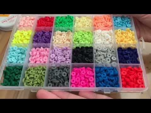 Unboxing And Making Clay Bead Bracelet For The First Time