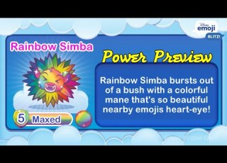  RAINBOW SIMBA L5 The Lion King Disney Emoji Blitz V77