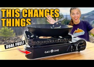  یک اجاق گاز دو سوخت اجاق گاز رومیزی GasOne با ظرفیت ۱۵ هزار BTU
