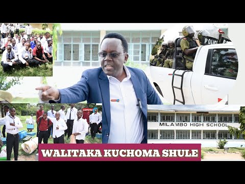 WANAFUNZI WAHUNI WA SEKONDARI YA MILAMBO TABORA WALIOTAKA KUCHOMA SHULE MOTO WAKIONA CHA MTEMAKUNI