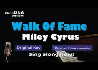  Miley Cyrus Walk Of Fame Piano Karaoke Instrumental Version