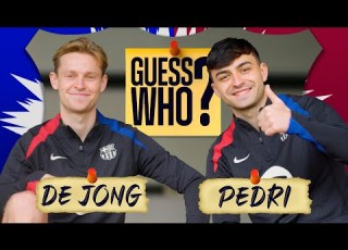  FRENKIE DE JONG PEDRI PLAY GUESS WHO CHAMPIONS LEAGUE EDITION FC Barcelona