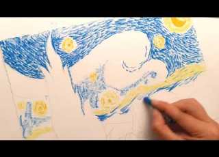 Starry Starry Night In Oil Pastel